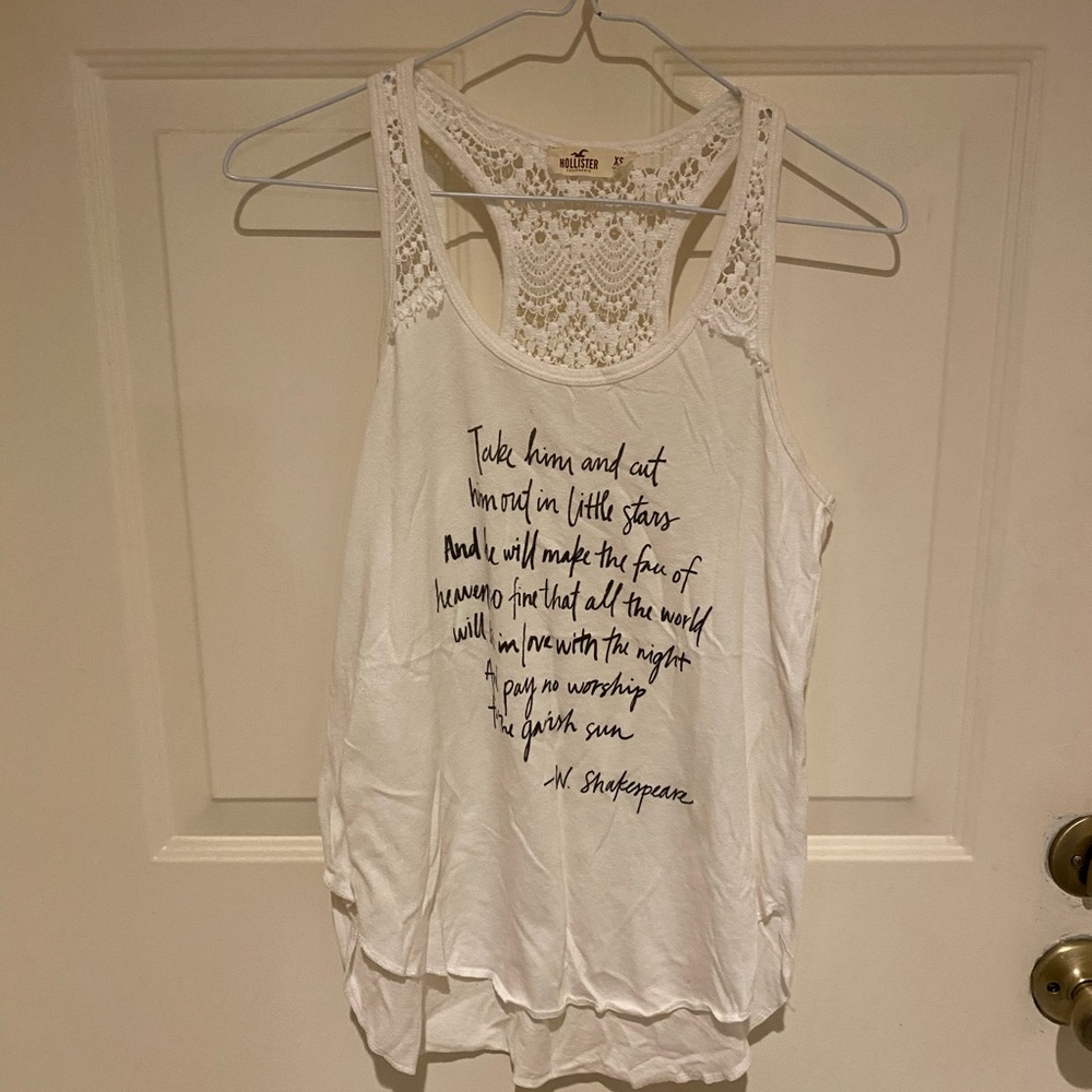 Hollister tank with quote